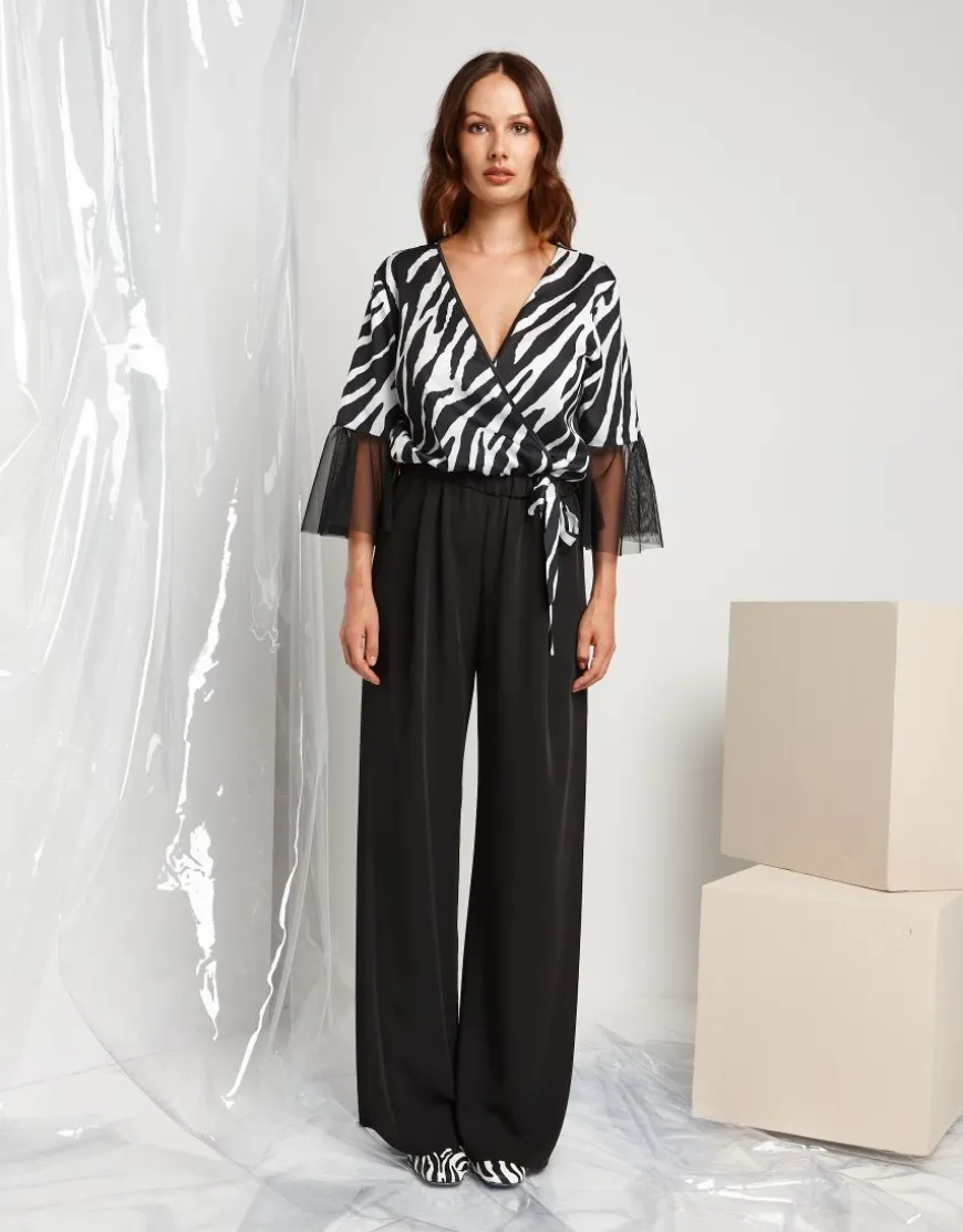 Tuta animalier in raso