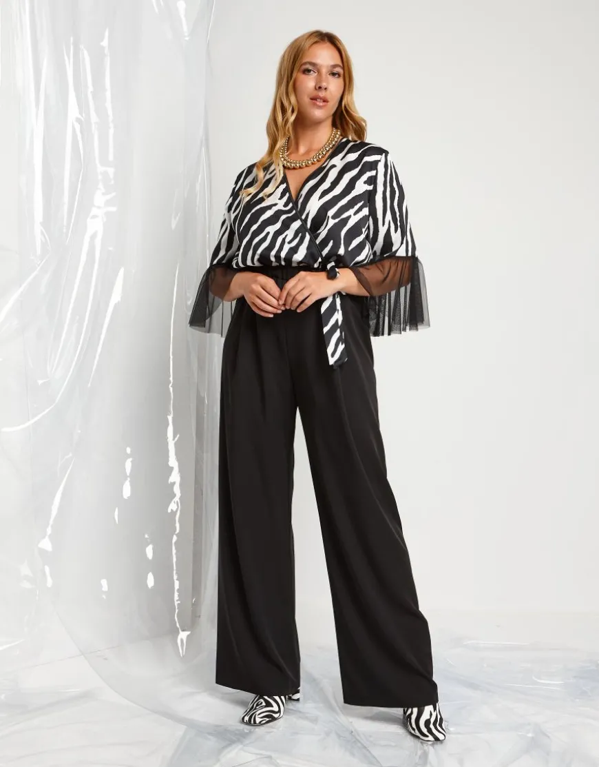 Tuta animalier in raso