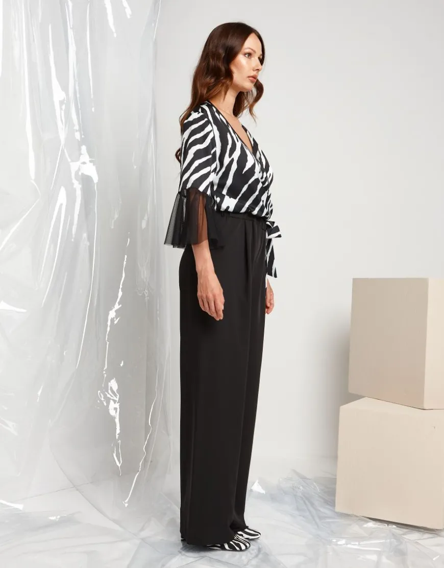 Tuta animalier in raso