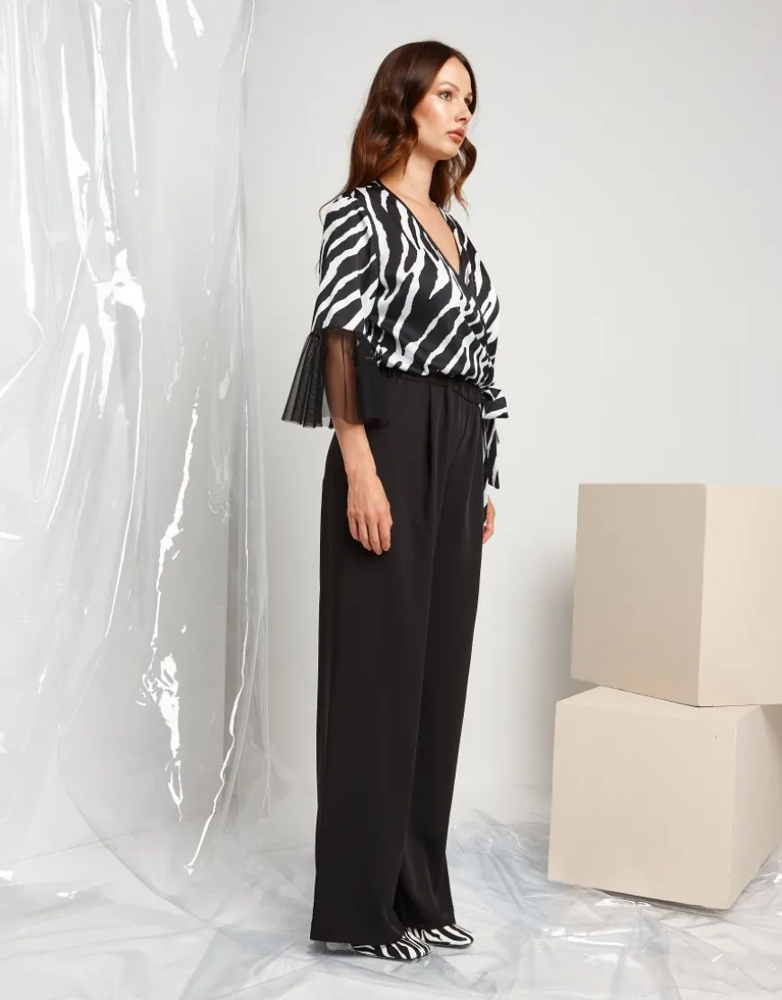Tuta animalier in raso