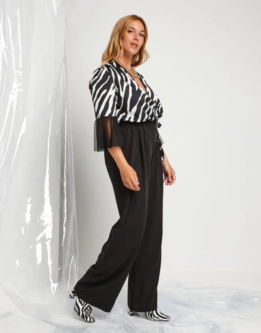 Tuta animalier in raso