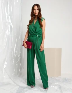 Tuta con inserti in paillettes