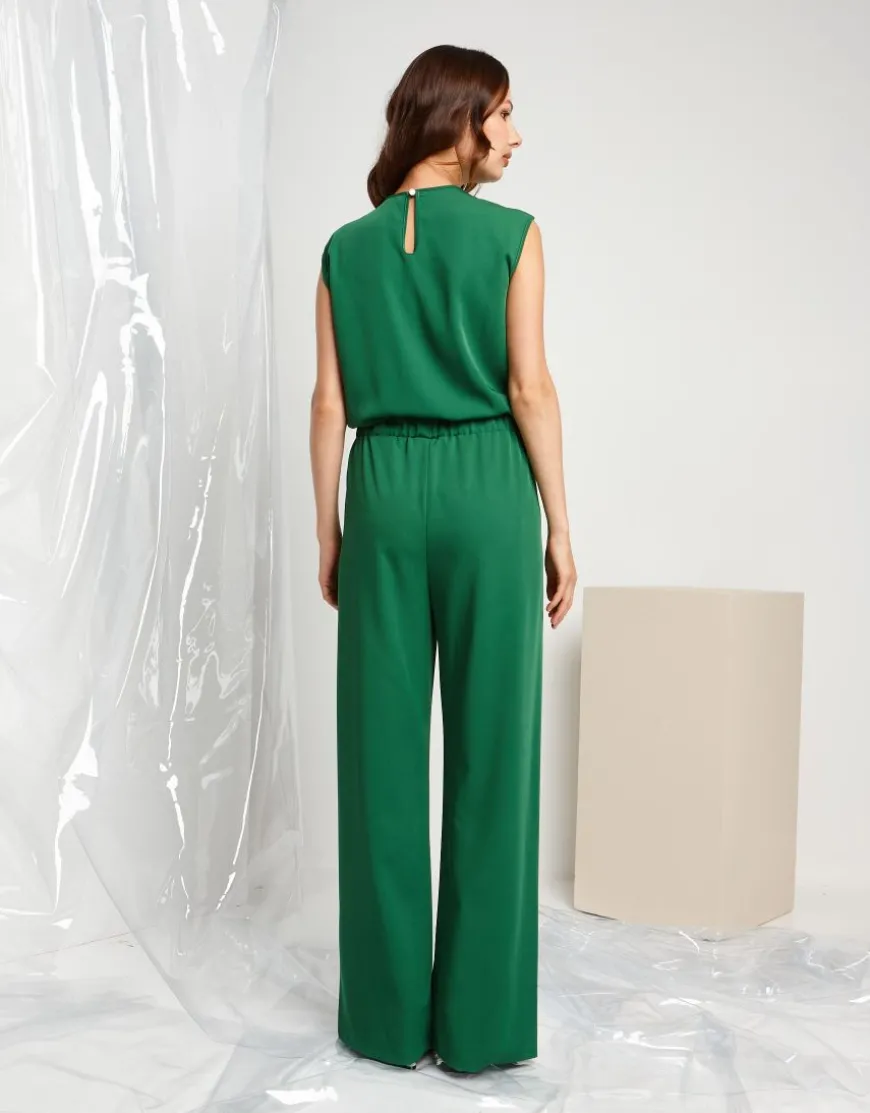 Tuta con inserti in paillettes
