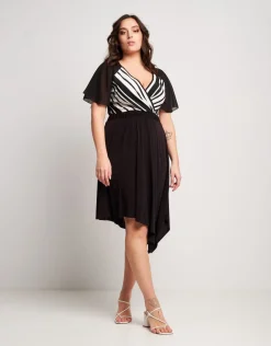 Vestito a righe in jersey
