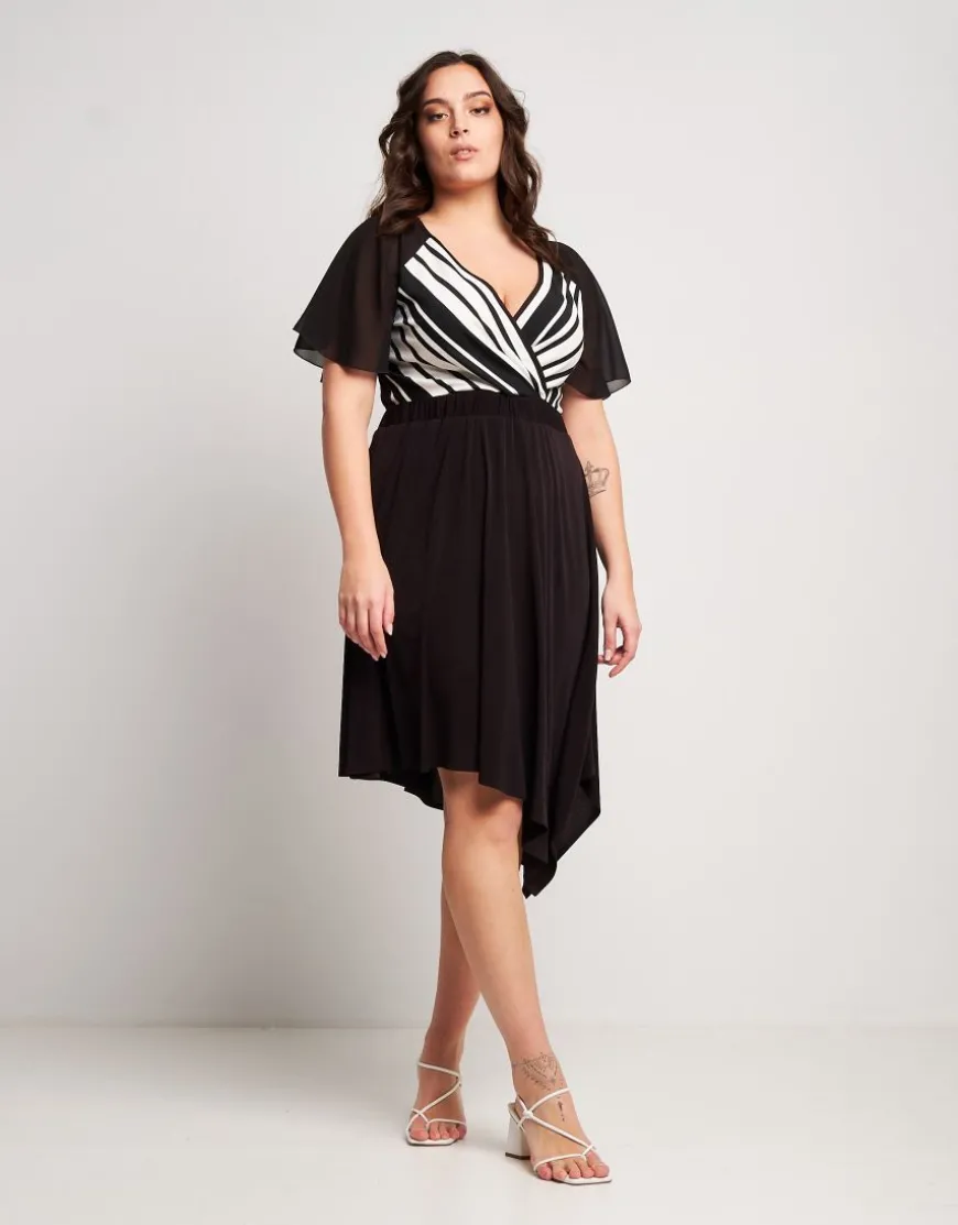 Vestito a righe in jersey