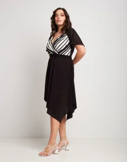 Vestito a righe in jersey
