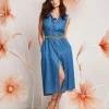 Vestito chemisier con colletto