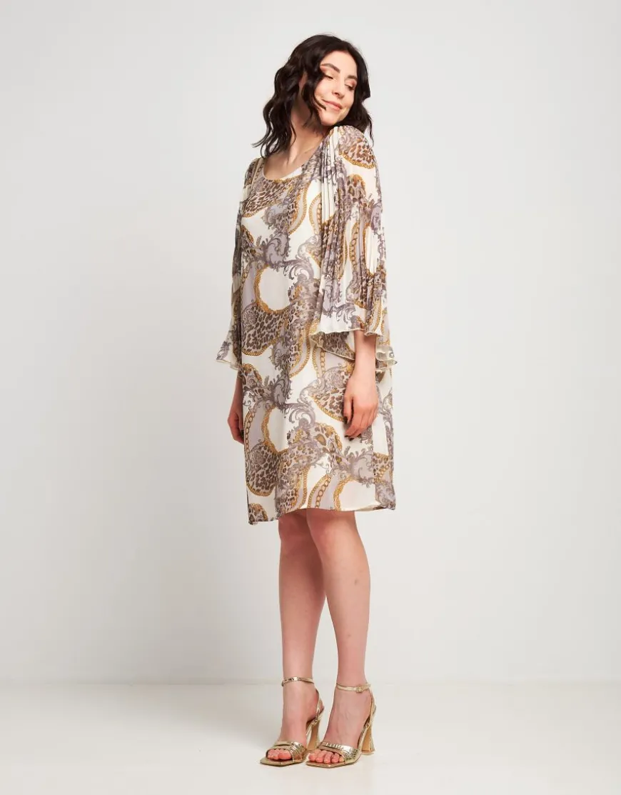 Vestito fantasia animalier grigio