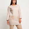 Vestito in maglia con inserti