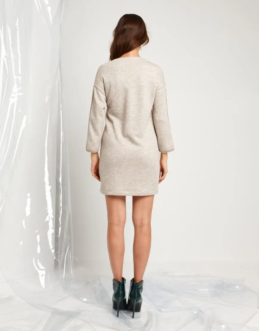 Vestito in maglia con inserti