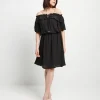 Vestito in viscosa con elastico sulle spalle