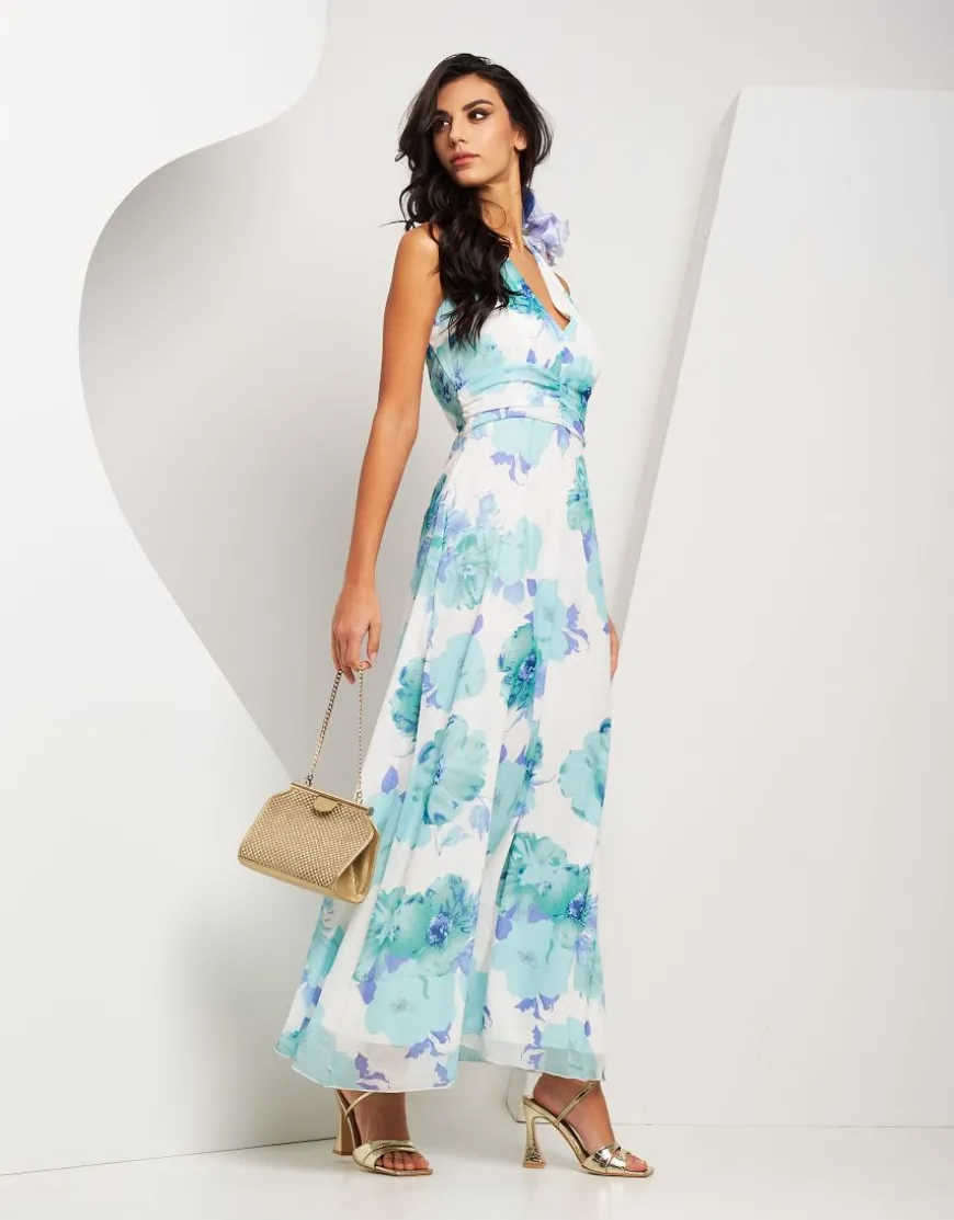 Vestito lungo fantasia floreale