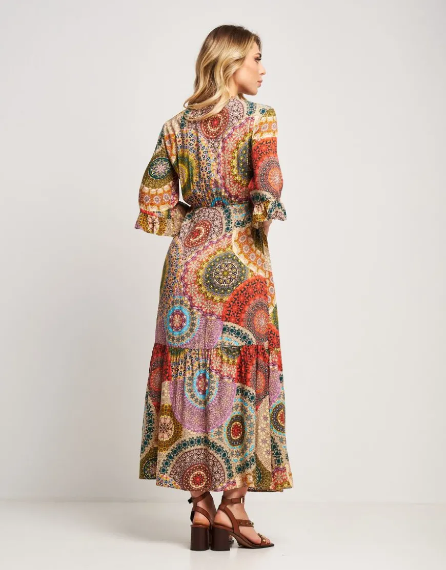Vestito lungo in fantasia mandala